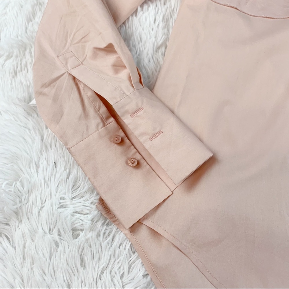 Grey Jason Wu Long Sleeve Ruffle Button Up Shirt … - image 6